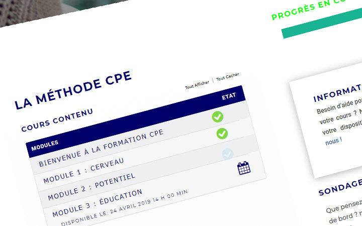 Un site de eLearning